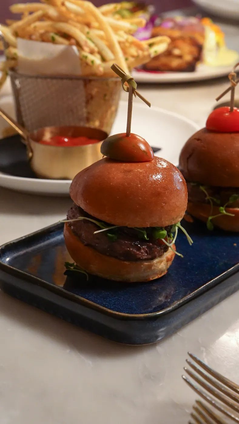 Wagyu Mini Slider Trio at Flowers Saratoga